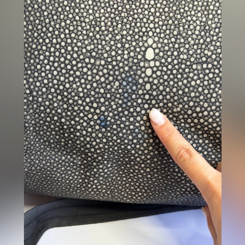 Longchamp Le Pliage Bag w Stingray Pattern Gray Nylon and Patent Leather Trim - Picture 8 of 14